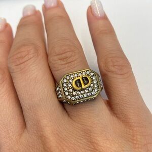 Dior Ring with rhinestones Medium/ Adjustable size